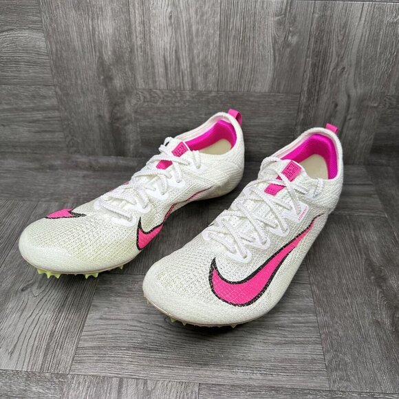 Nike Zoom Rival Sprint Track and Field Cleats Men's size 8 White Hot Pink Runnin - Picture 3 of 8